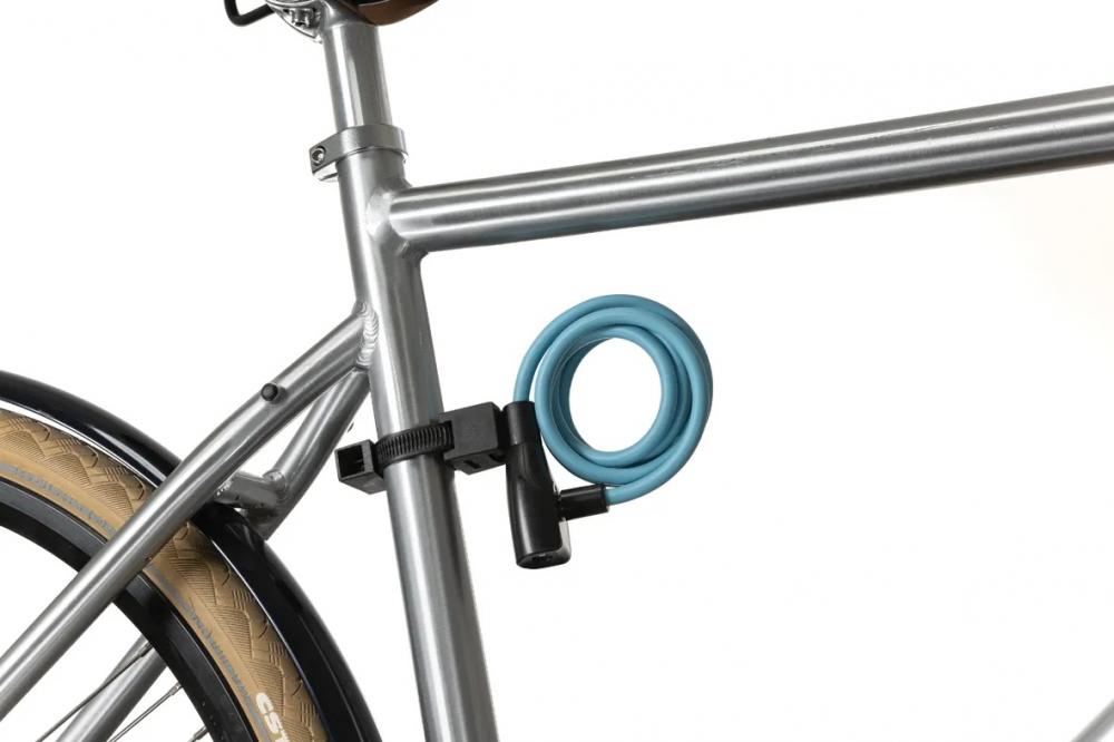 AXA Resolute 8-120 Kabelschloss 120cm 8mm Grün - Fahrradschloss mit Halterung