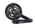 Schwarze Shimano Tourney FC-TY501 Kurbelgarnitur 46/30Z 7/8-fach 170mm für City- und Trekkingräder.
