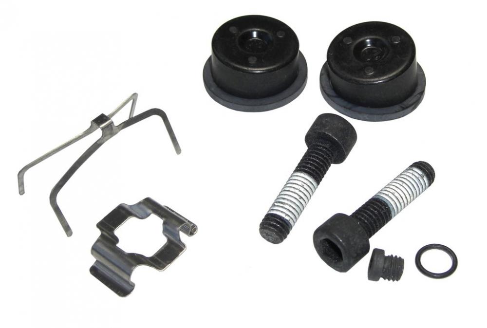 Avid Fahrrad Bremsscheiben-Ersatzteile: Befestigungsschrauben, Halteclips und Gummiteile für Bremsen.
