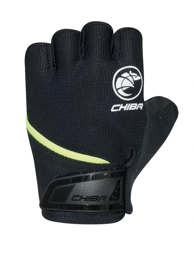CHIBA Youth - Radhandschuhe kurzfinger schwarz S, atmungsaktiv & gepolstert, 55 g