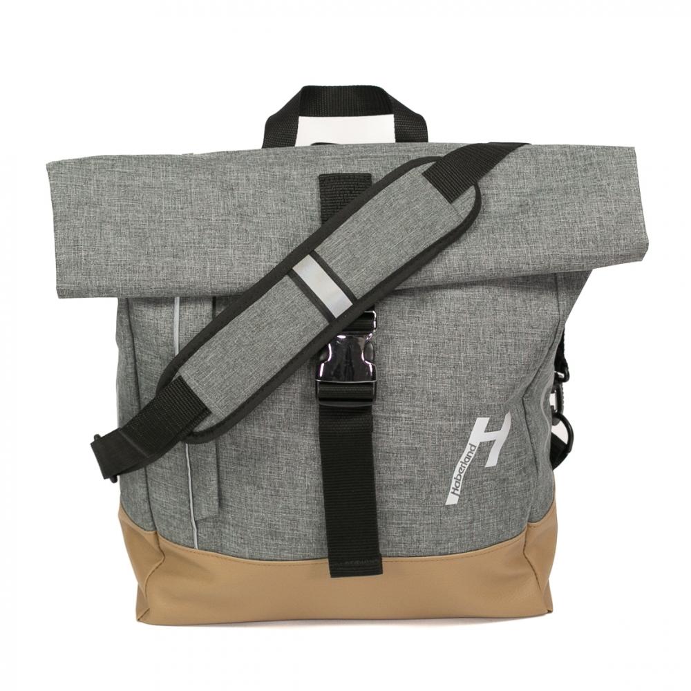 Haberland Bike-Rucksack Keep Rollin' grau - vielseitige Gepäckträger-Tasche & Rucksack