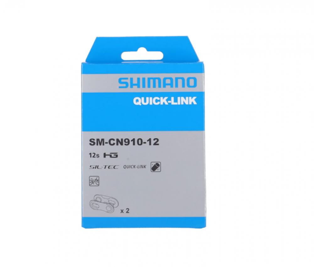 Blau-graue Verpackung der Shimano SM-CN910-12 Quick-Link Kettenschlösser für 12-fach Ketten, 2 Paar.
