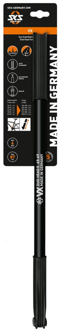 SKS Duokopf-Pumpe VX schwarz - 565-615mm, passend für RH 65-69cm - DV/AV/SV - Vielseitige Fahrradpumpe für alle Ventilarten