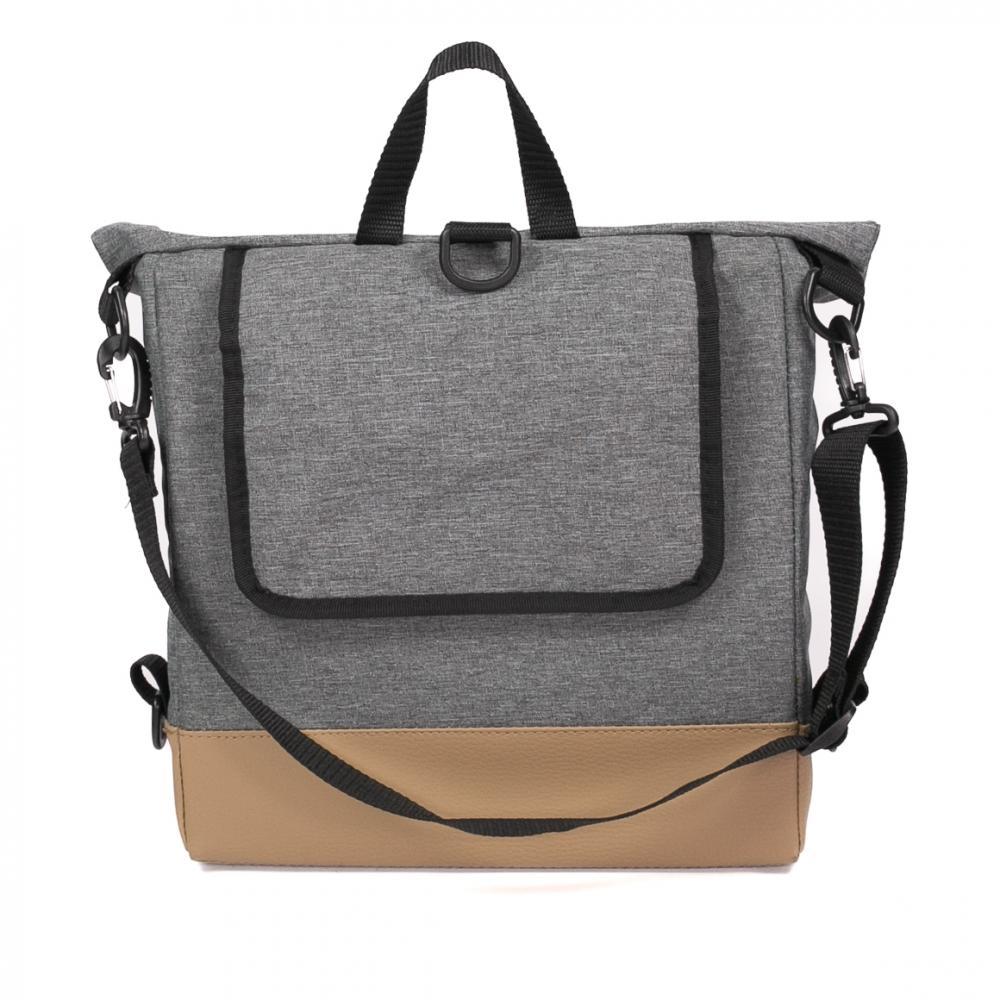 Haberland Lenker-Bike-Rucksack Keep Rollin' grau - flexible Rucksack-Lenkertasche mit KLICKfix