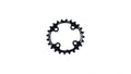 Stronglight CT2 Kettenblatt 24Z 4-Arm 64MM, schwarz für Sram/Shimano 10-fach Schaltungen.