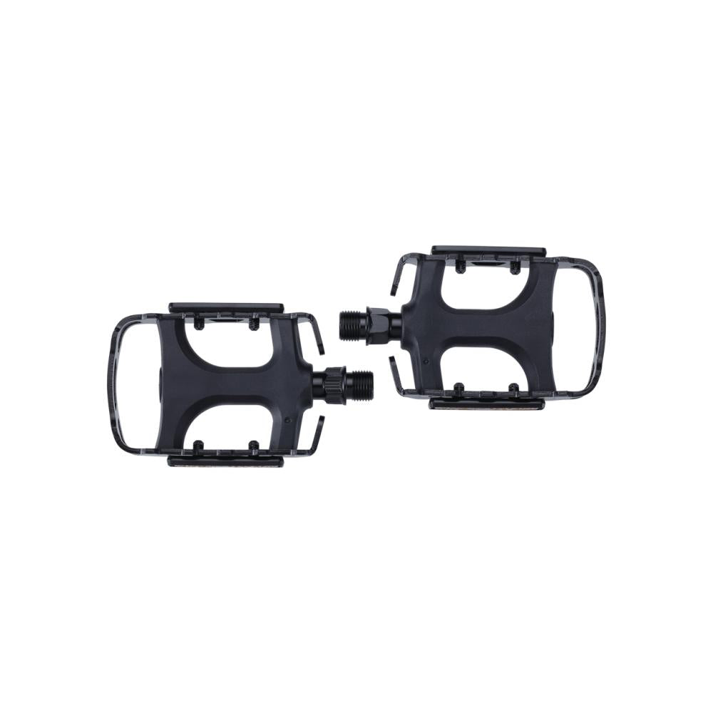 BBB MTB Plattformpedale Mount&Go 2.0 BPD-15B schwarz - Kunststoffkörper mit Metallkäfig, CrMo-Achse, Reflektoren, rutschfest