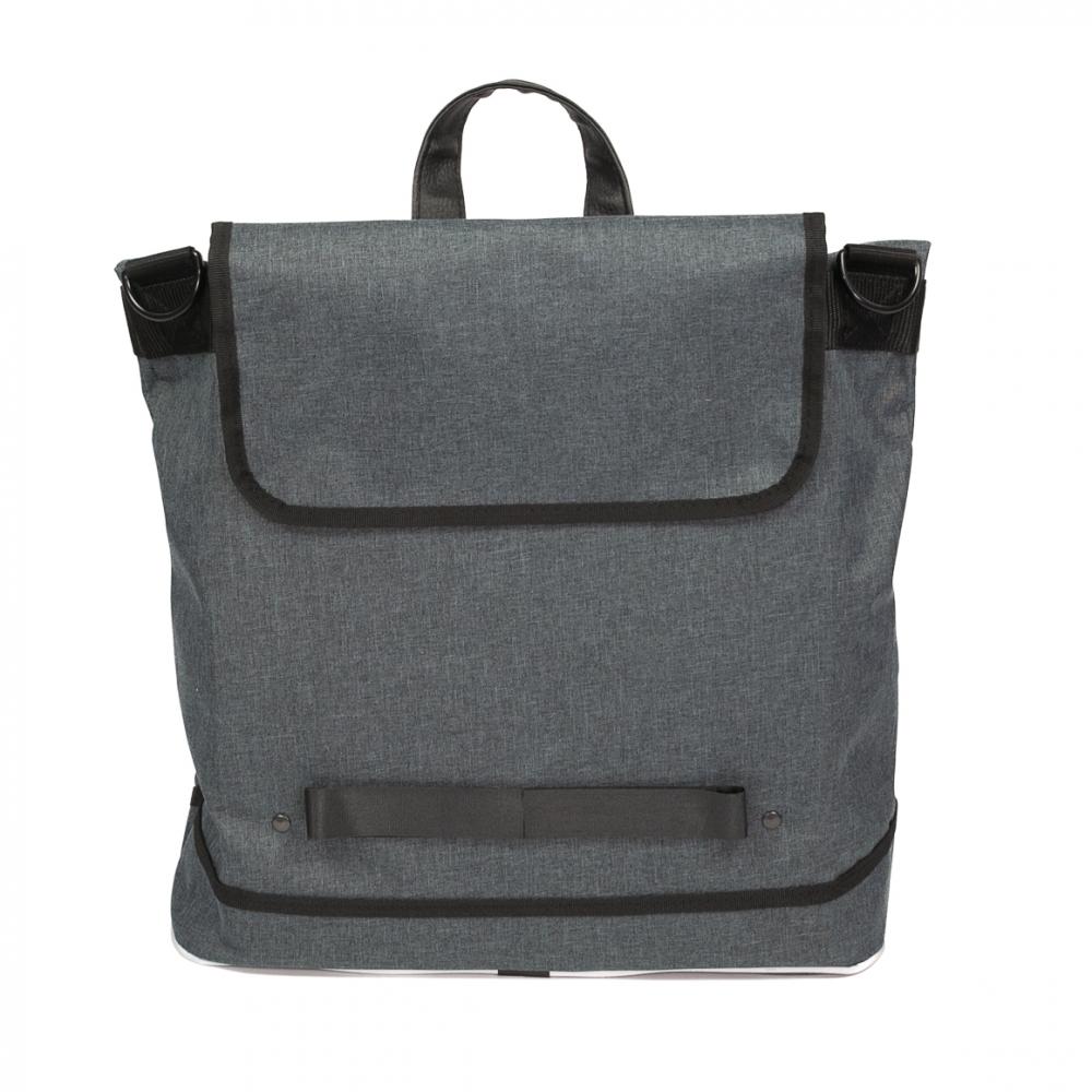 Haberland Einzeltasche Melan I 4 nature anthrazit/reflex - nachhaltige Gepäckträgertasche neueste Version