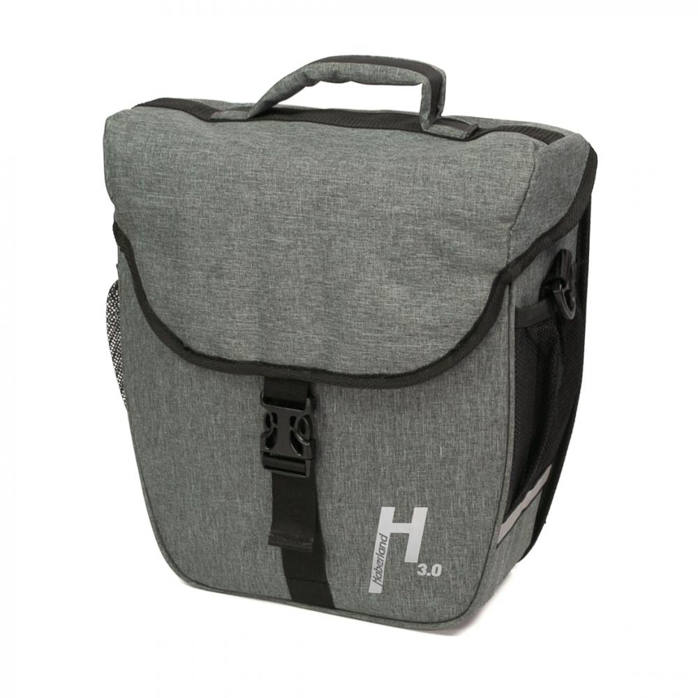 Haberland Einzeltasche 14l Basic 3.0 grau - praktische Gepäckträgertasche für Alltag und Tour