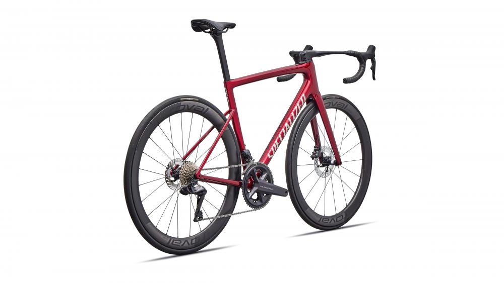 Specialized Tarmac SL8 Pro Rennrad - Größe 49, Gloss Red Sky Chrome, Shimano Ultegra Di2, Roval Rapide CL II, Powermeter