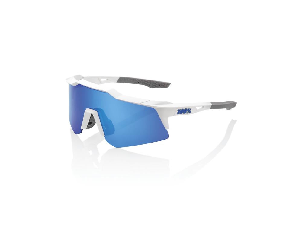 100% Speedcraft XS - Mirror Lens unis Matte White - Performance-Sportbrille für schmale Gesichter