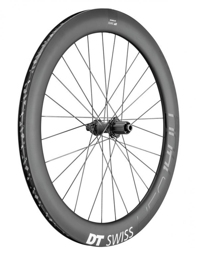 DT Swiss Laufrad HEC 1400 Spline 29" 62 mm schwarz - aerodynamisches eRoad-Carbonrad