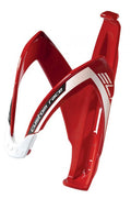 Elite Custom Race Trinkflaschenhalter rot/weiß glanz - glasfaserverstärktes Nylon, selbstregulierendes Elastomer-Gummisystem, 74 mm
