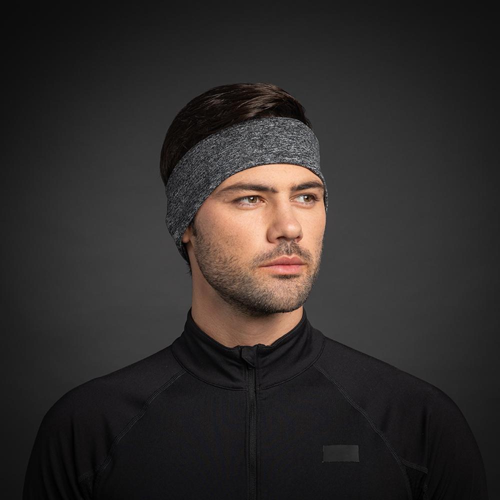CHIBA Stirnband Pro Man - L/XL, hellgrau, Thermostretch, reflektierend