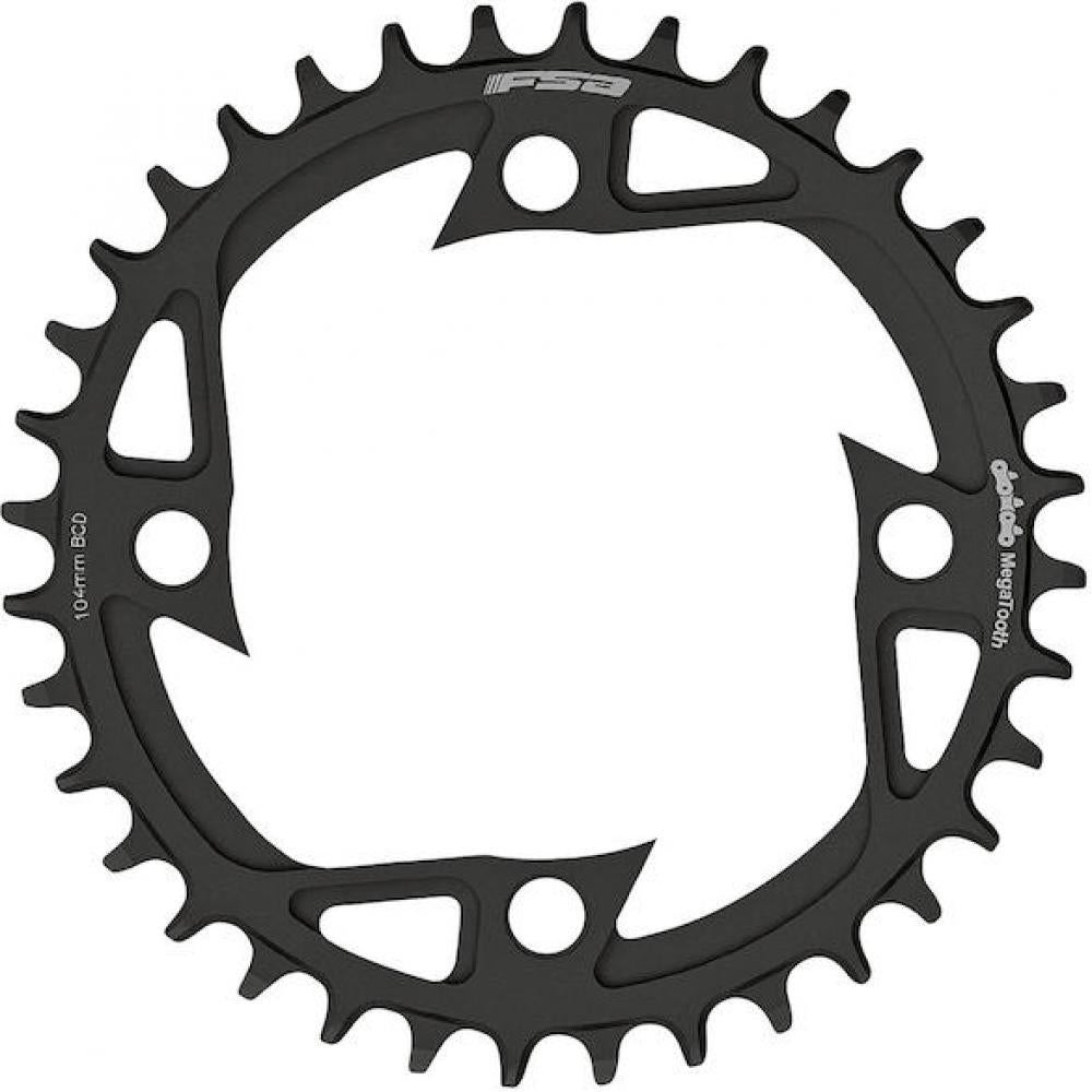 FSA Kettenblatt E-Bike 38 Zähne 104mm 4-Arm Megatooth Stahl Schwarz