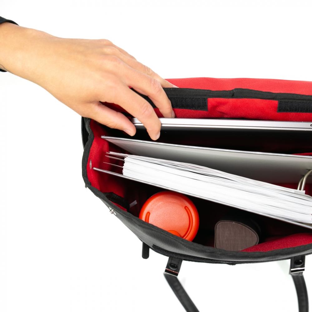 Haberland Business-Tasche Lifestyle schwarz - elegante Fahrradtasche für Laptop & Alltag