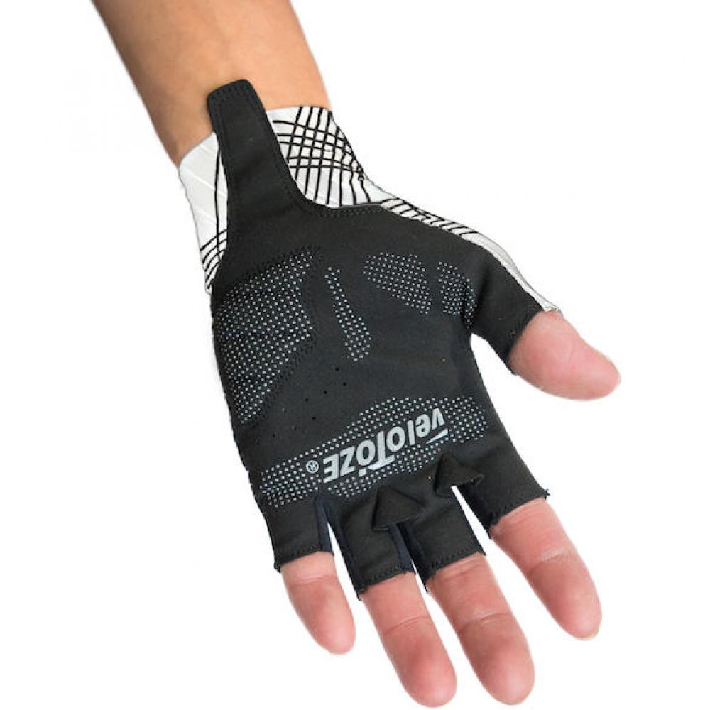 VeloToze Handschuhe Aero weiß M Weiß - aerodynamische Rennrad-Handschuhe mit Gelpolster
