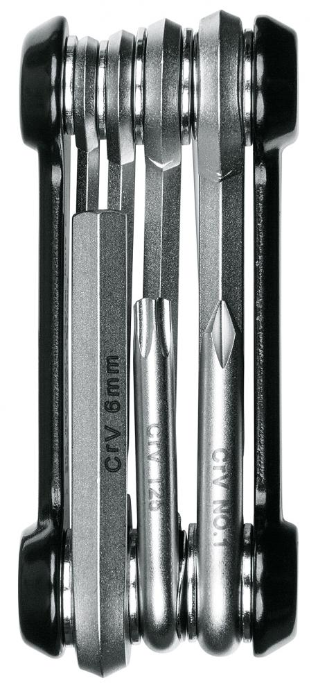 SKS TOM 7 Mini-Tool - Kompaktes Multitool mit 7 Funktionen für unterwegs, ideal für schnelle Reparaturen am Fahrrad, mit Innensechskantschlüsseln, Schlitzschraubendreher und mehr