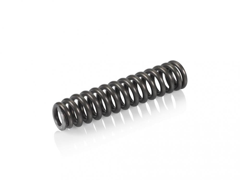 Dunkelgraue XLC Ersatzfeder hart für SP-S05/08 Sattelstütze 31,6mm auf weißem Hintergrund.