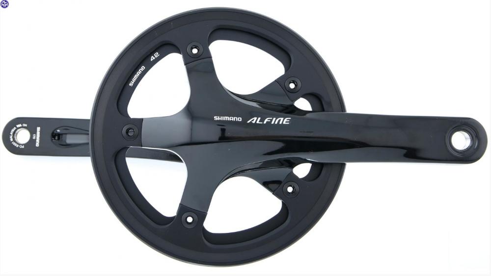 Shimano Alfine FC-S501 Kurbelgarnitur 42Z 170 mm schwarz - leiser, effizienter Antrieb