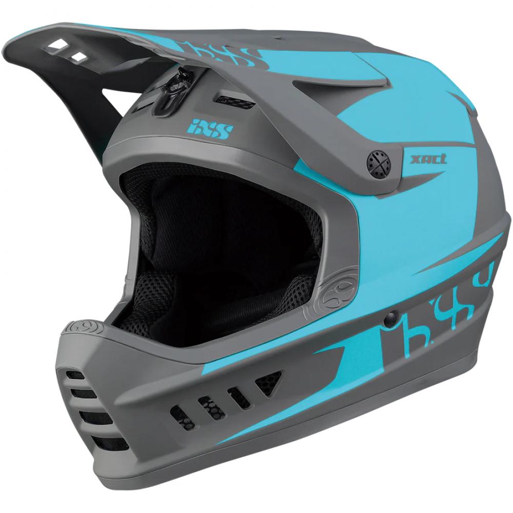 IXS Sports Division iXS XACT Evo helmet L/XL Lagoon / Graphite - sicherer Downhill Fullface-Helm