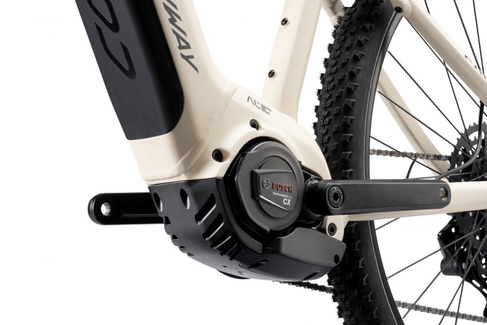 CONWAY Elektro-MTB Hardtail "Cairon S 1.0" (#1), Diamant, 27,5", ivory matt / black matt, 9-Gang SHIMANO "Cues", 41 cm / SnnDas Elektro-MTB Hardtail besteht aus einem Aluminiumrahmen. Die Federgabel bietet einen Gabelfederweg von 120 mm. Der Antrieb erfol