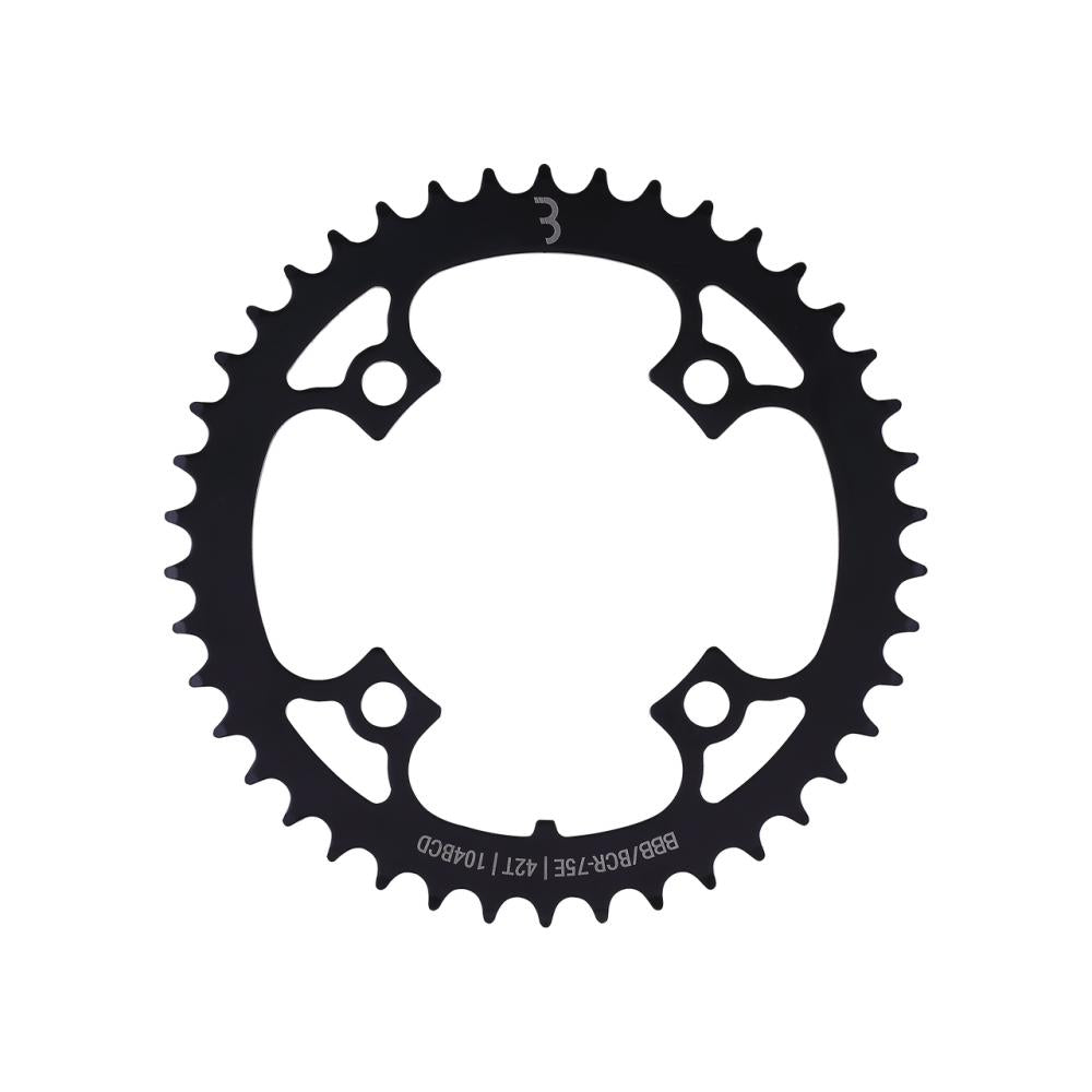 BBB Cycling chainring E-bikeGear steel 42T 104 Schwarz - robustes E-Bike-Kettenblatt