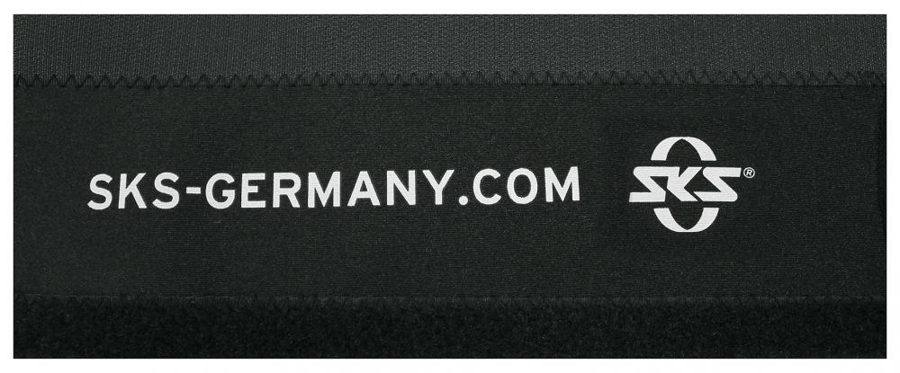 SKS Neopren Kettenstrebenschutz 21x11cm robuster, dehnbarer Schutz mit langem Klettverschluss, verhindert zuverlässig Beschädigungen und Kratzer