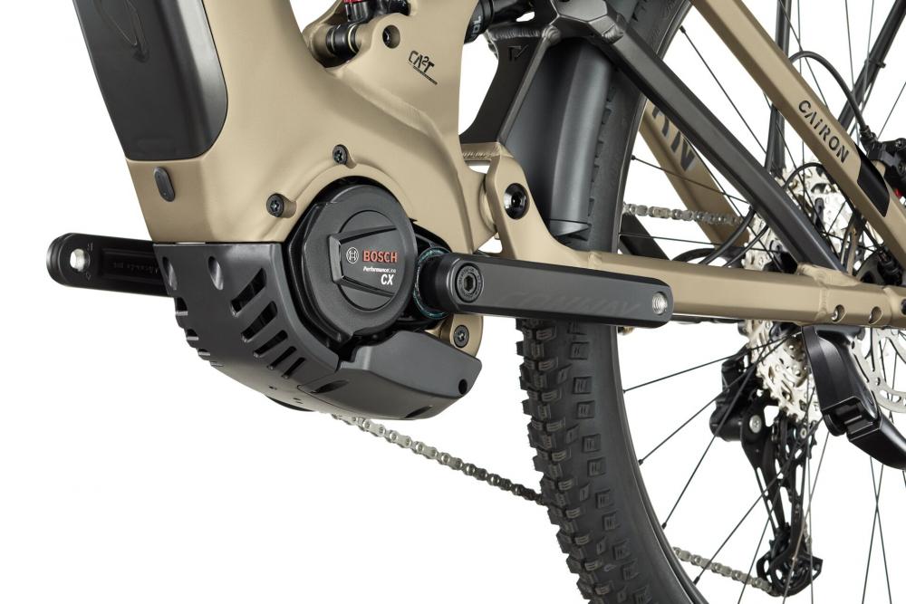 CONWAY Elektro-SUV "Cairon SUV FS 4.0" (#1), Wave, 27", desert matt, 12-Gang SHIMANO "Deore", 54 cm / XLnnDas Fahrrad ist mit einem BOSCH Performance Line CX Mittelmotor ausgestattet, der eine Motorleistung von 250 W liefert. Im Rahmen befindet sich ein A