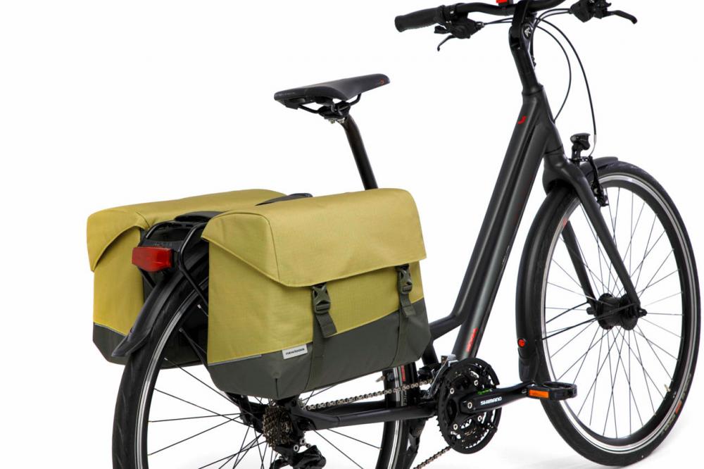 New Looxs Doppelpacktasche Oslo Joli Olive/Yellow Olive - viel Stauraum für Alltag und Tour