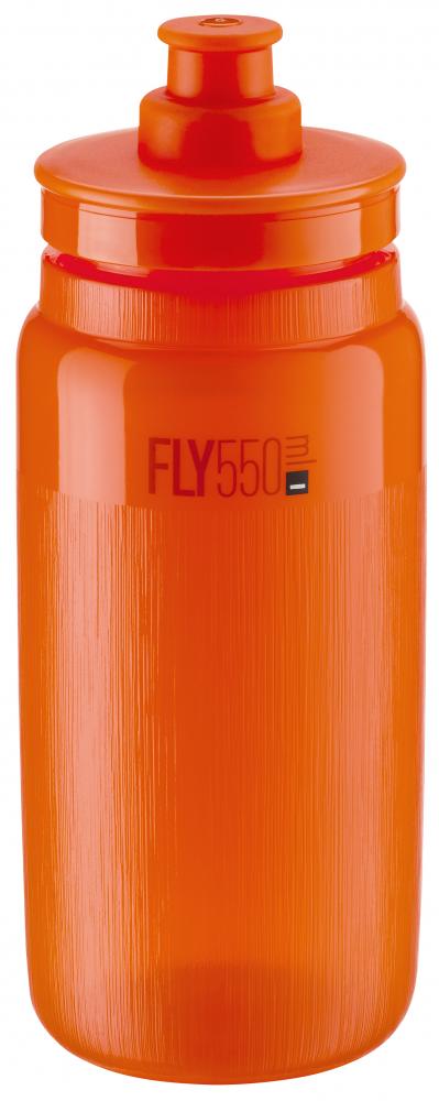 ELITE Trinkflasche Fly Tex Orange clear 550 ml - ultraleichte Sport-Trinkflasche