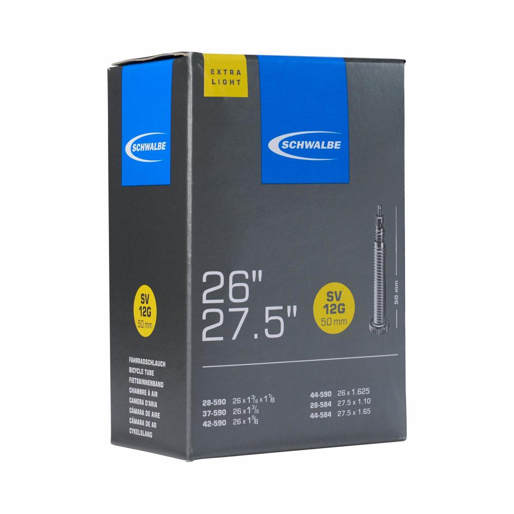 rennrad schlauch extra leicht Schwalbe Fahrradschlauch SV12G Extra Light 26/27,5 x 1.10-1.75 Zoll, 2