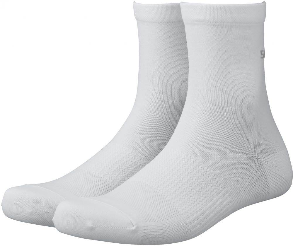 SHIMANO PERFORMANCE MID SOCKS WHITE Größe S/M WHITE - atmungsaktive Radsocken