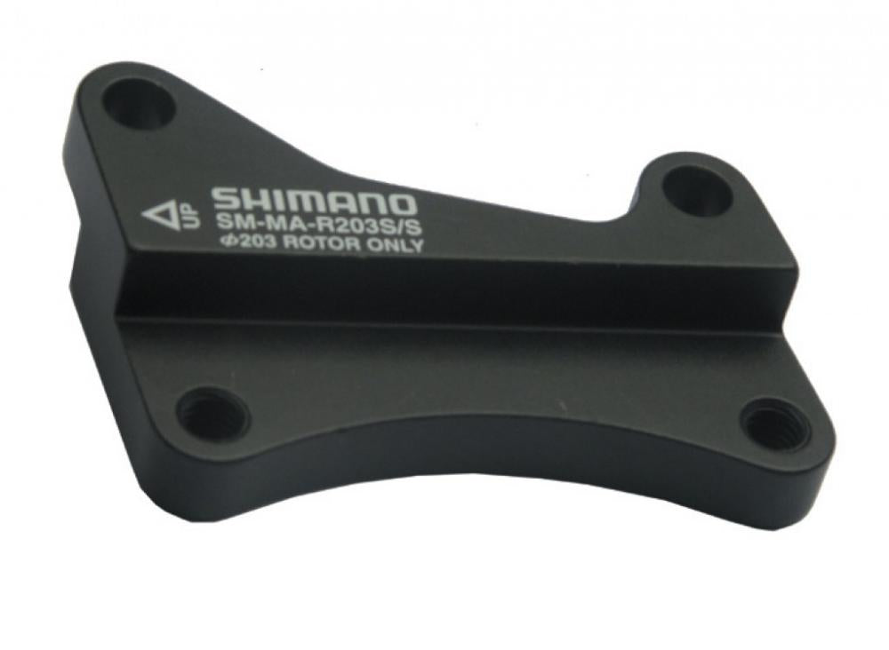 Schwarzer Shimano SM-MA-R203S/S Scheibenbremsadapter für 203 mm Bremsscheiben hinten IS IS.