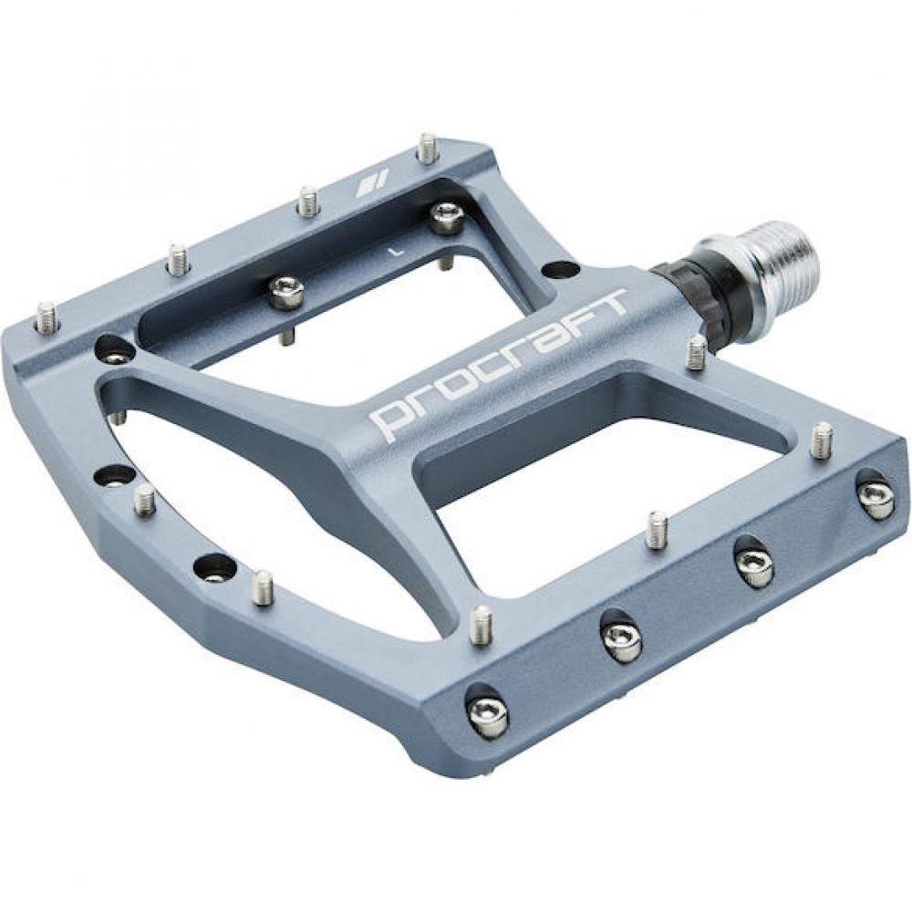 Procraft Pedale Flat Grip Advanced CNC 110 x 108 mm Grau - maximaler Grip & Kontrolle