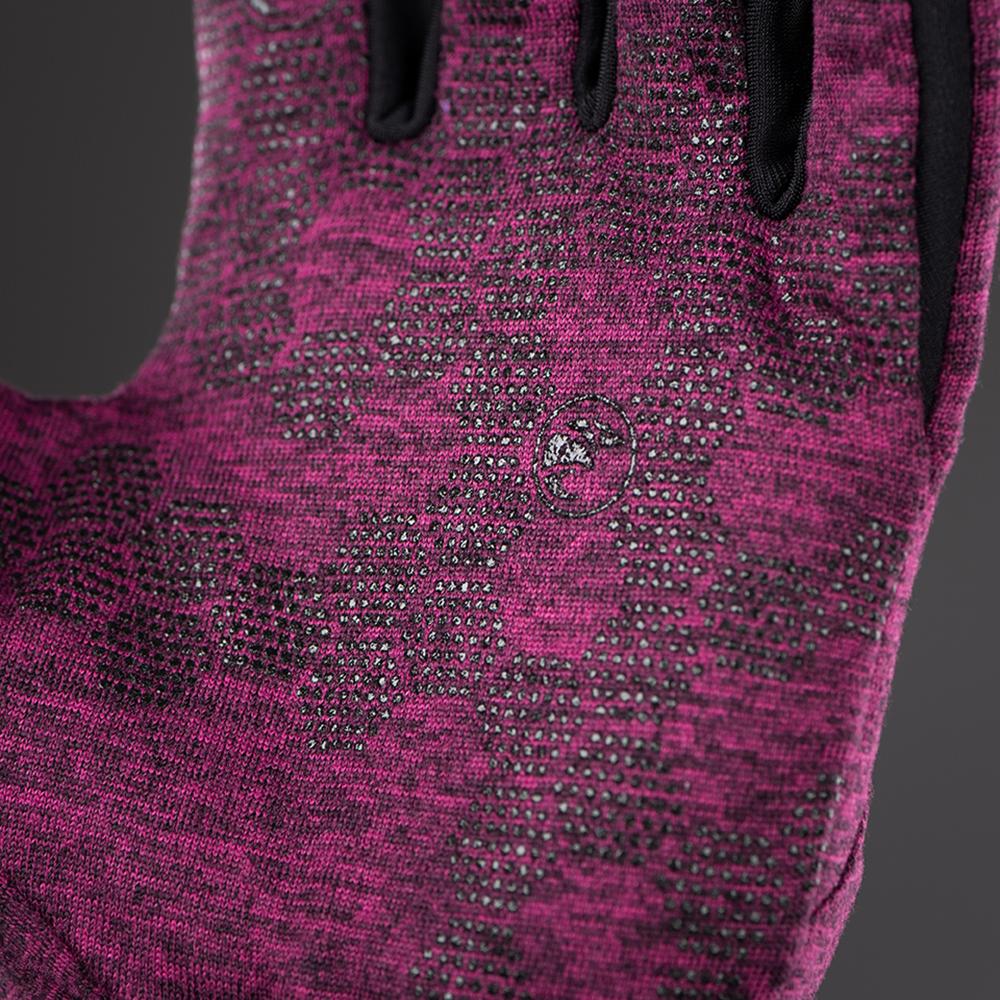 CHIBA Allround Light - Fahrradhandschuhe violett S, Polartec-Fleece, Touchfinger, reflektierend