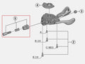 Shimano SL-M8000 Zugeinstellschrauben-Einheit Y03K98030