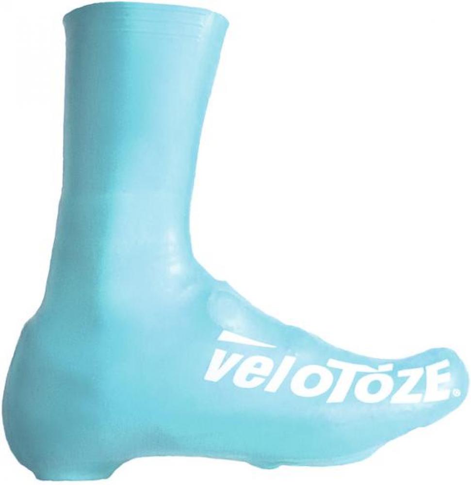 VeloToze Überschuh 2.0 lang blau XL - wasserdichter Überschuh für kalte Rennrad-Tage