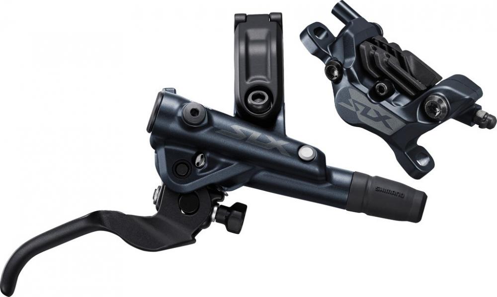 SHIMANO SLX M7120 HR Scheibenbremse mit 4-Kolben System für Trail und Enduro, dunkelgrau.