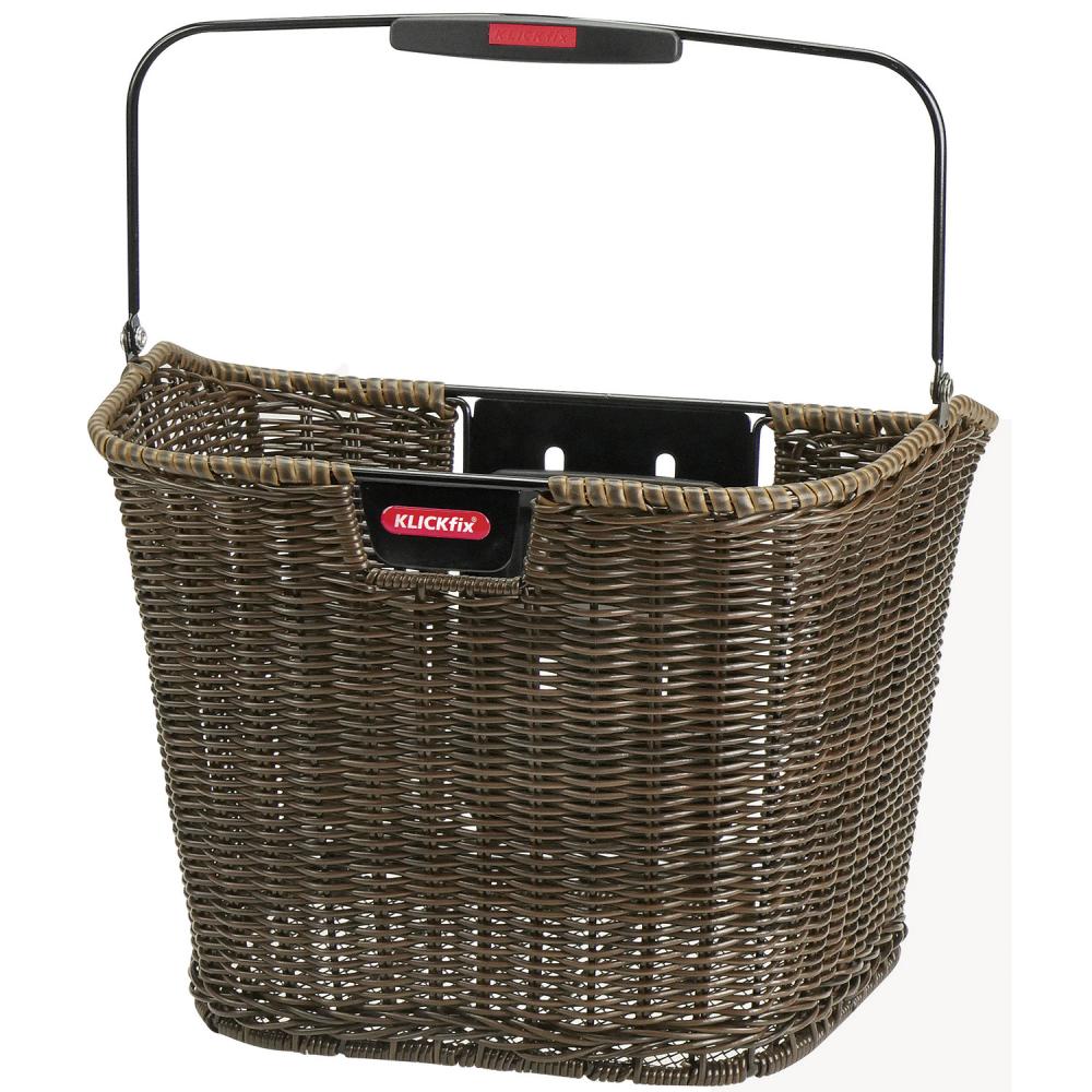 fahrradtasche klickfix vorne KLICKfix Fahrradkorb Structura braun 28x34x27 cm