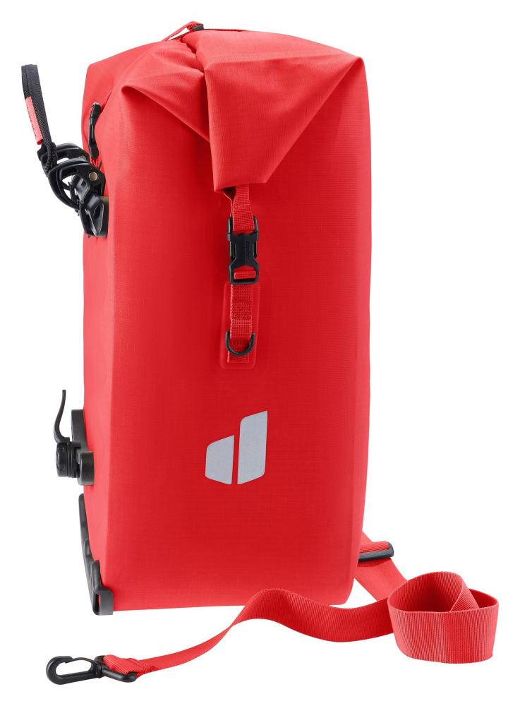 Deuter Visby 25+5 Fahrradtasche 25 Liter - wasserdicht mit BagFix-Halterung in Cherry-Rot