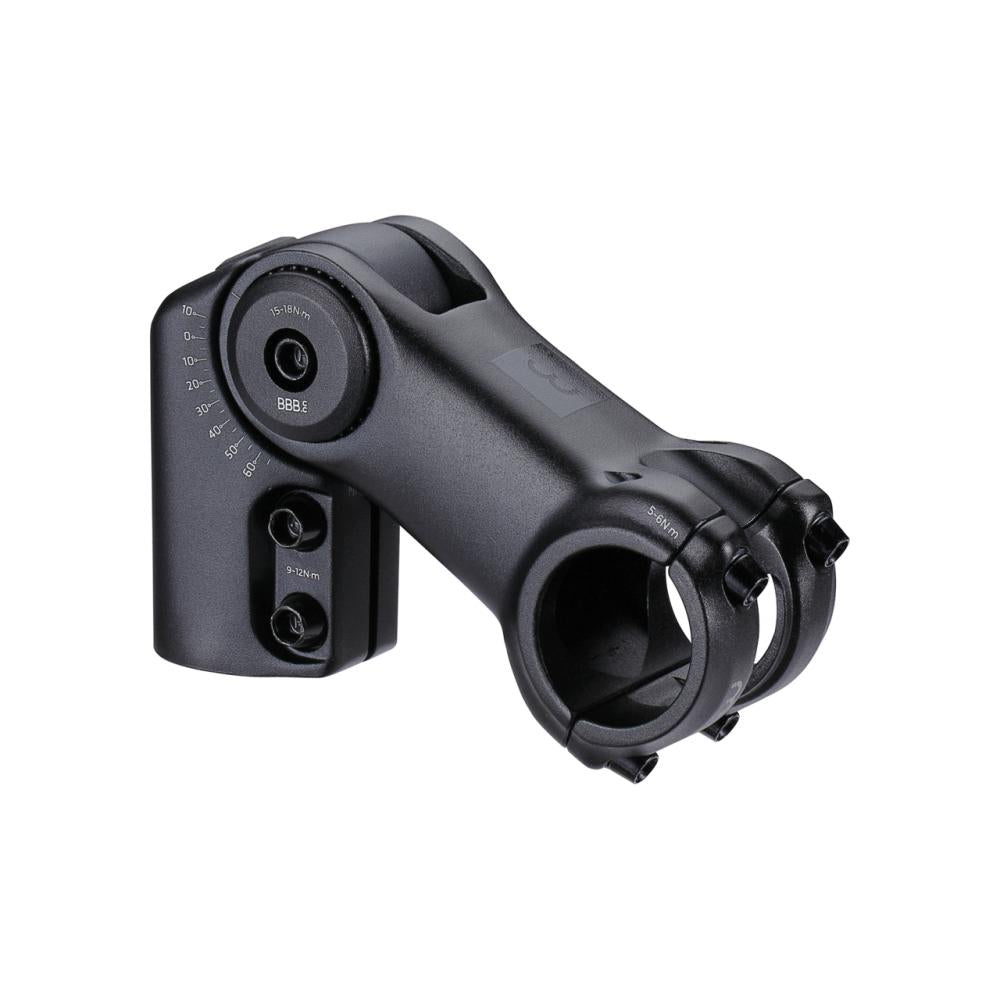BBB Cycling BBB Vorbau einstellbar HighFix 31.8 31 schwarz - ergonomische Lenkeranpassung