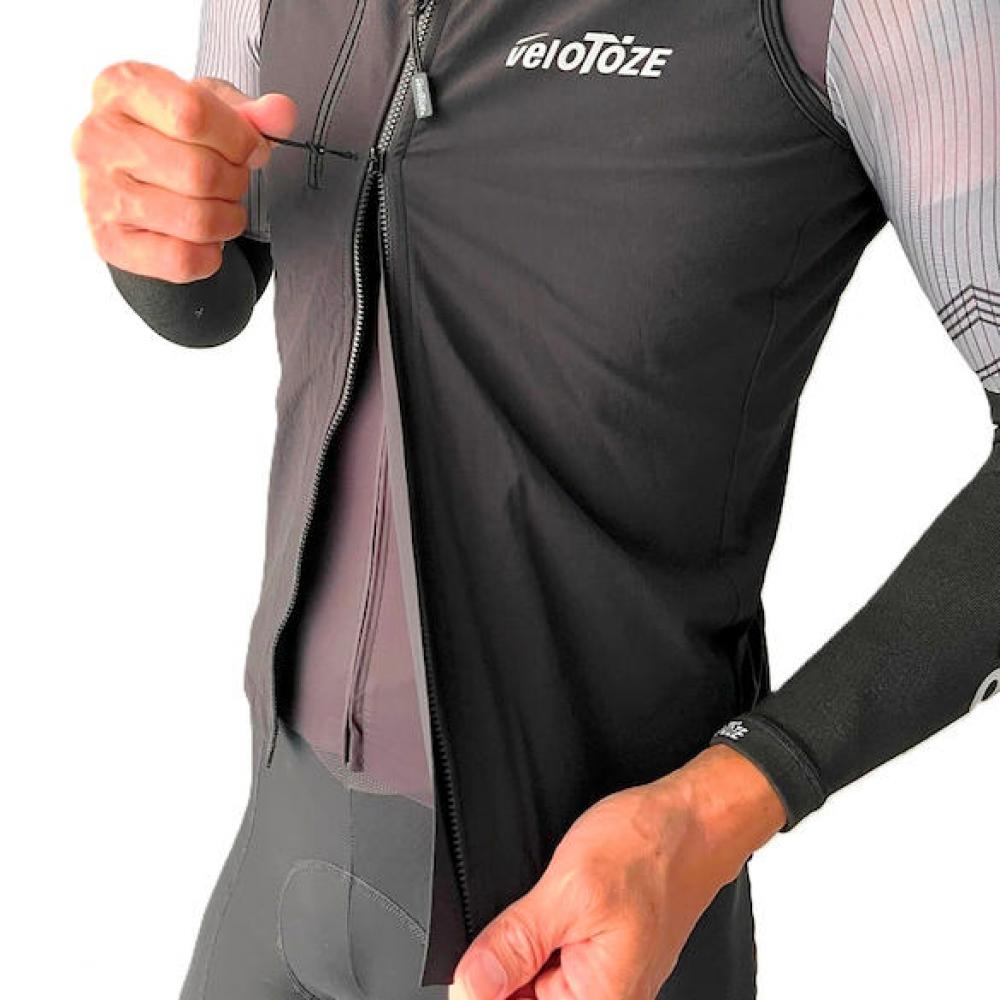 VeloToze Weste Core Shield XS Schwarz - winddichter Core-Schutz in moderner Ausführung