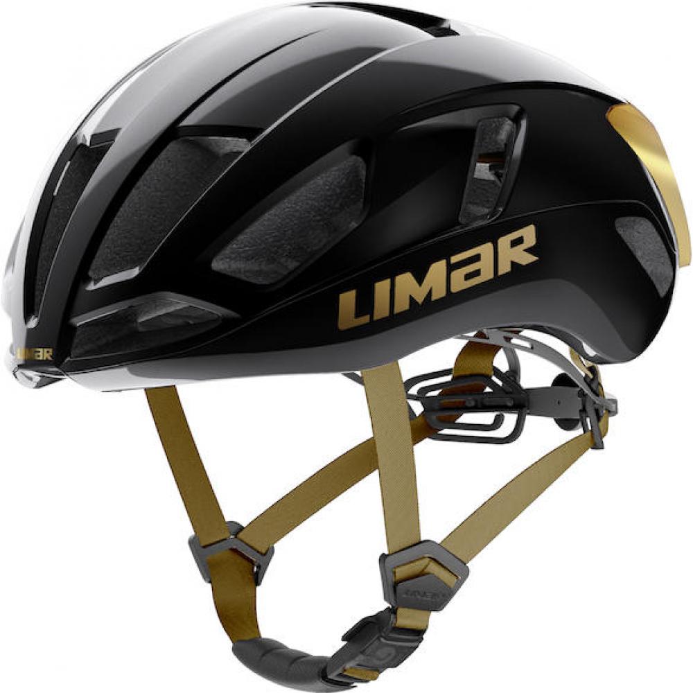 Limar Air Atlas W&B Onix Black Gold L Schwarz/Gold - aerodynamischer Performance-Rennradhelm