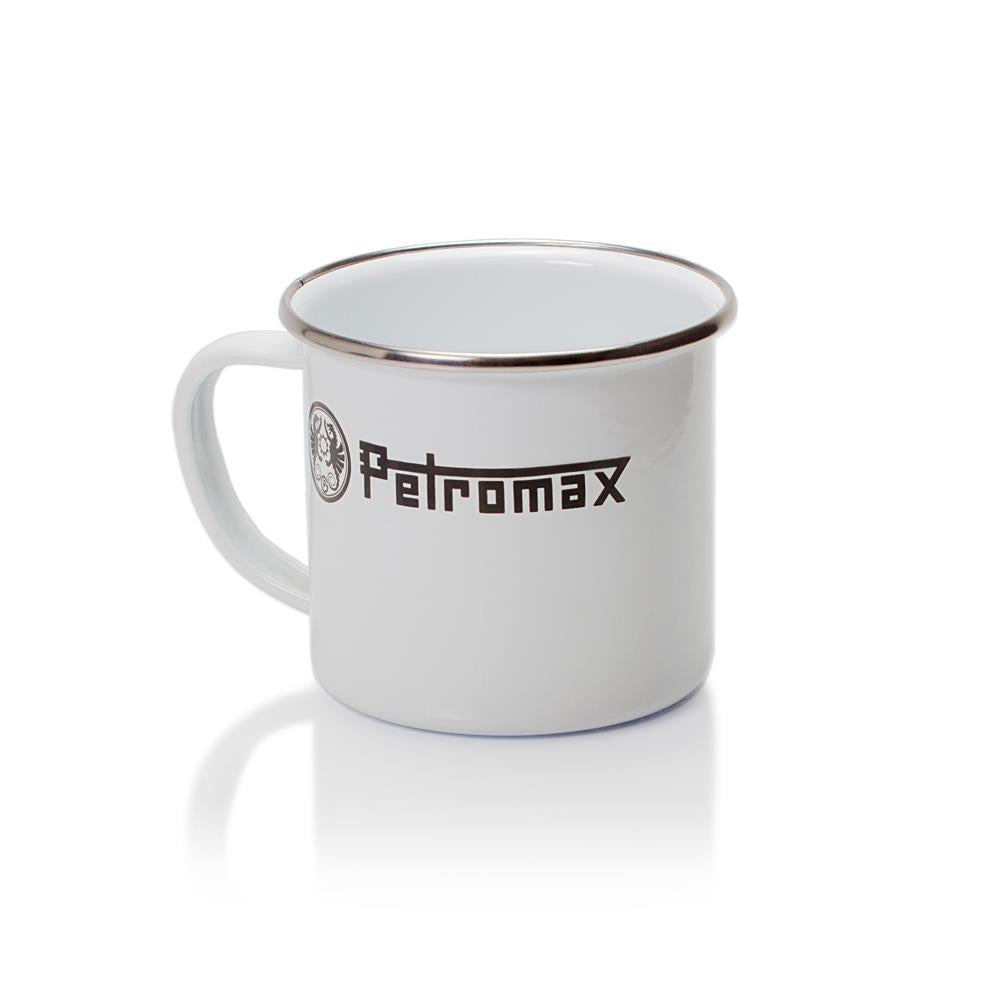 Petromax Emaille-Becher Weiß 300 ml Leichter, robuster Outdoor-Kaffeebecher, hitzebeständig, kratzfest, ideal für Camping und Trekking