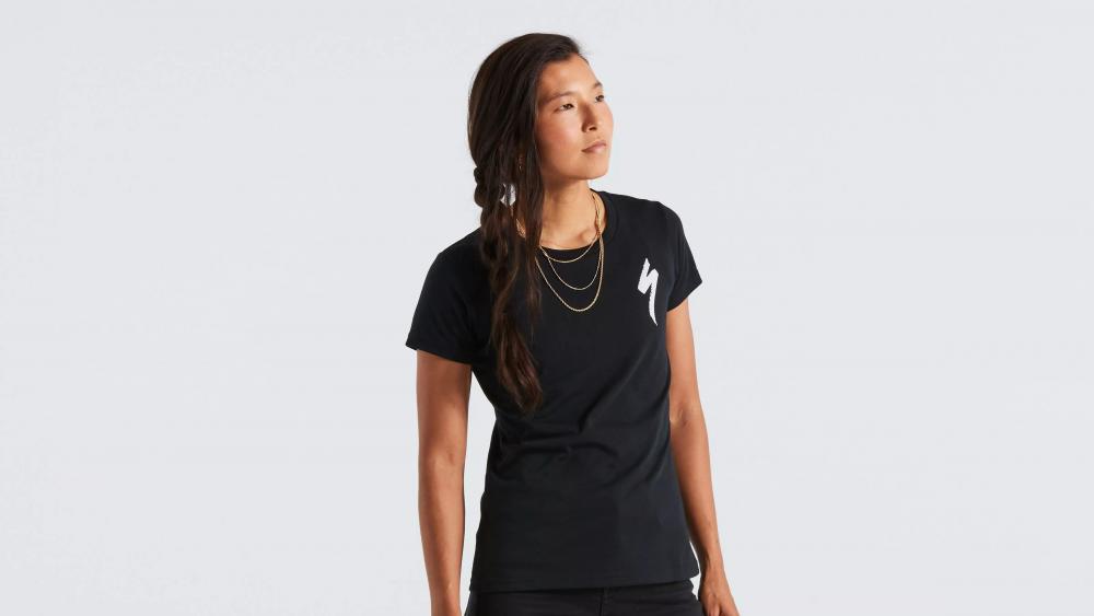 S-LOGO TEE SS WMN BLK L - Bekleidung