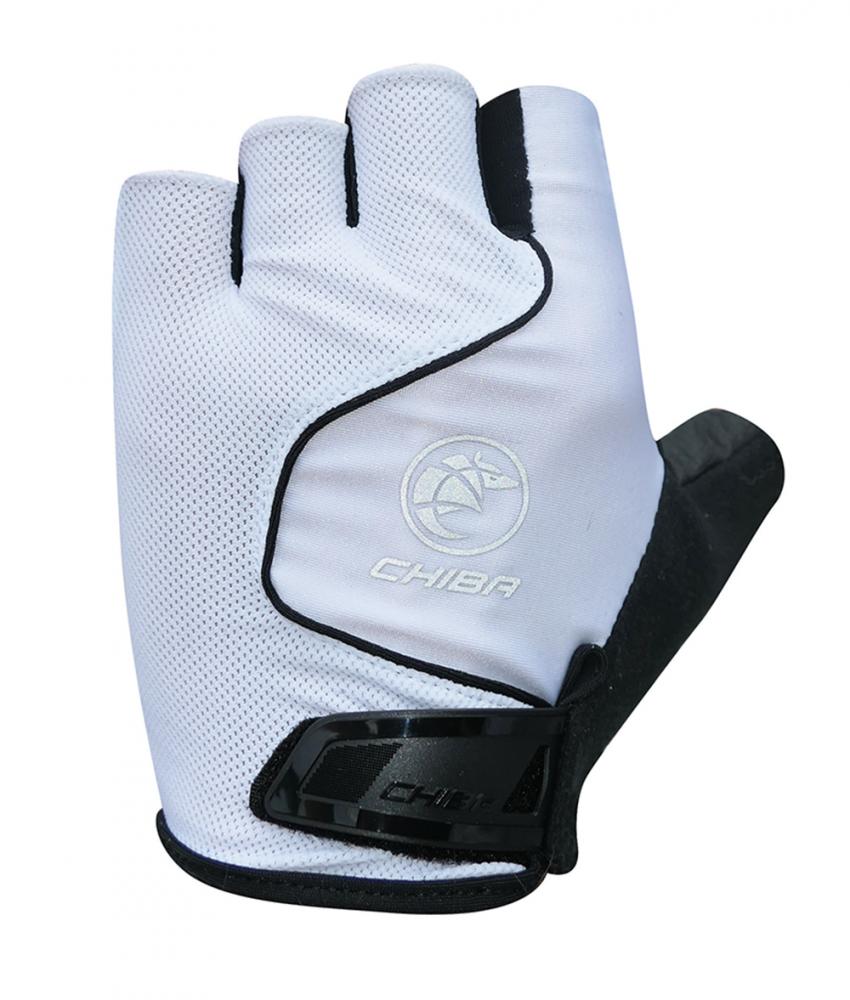 CHIBA Cool Air - Radhandschuhe kurz, weiß, Größe L, atmungsaktiv