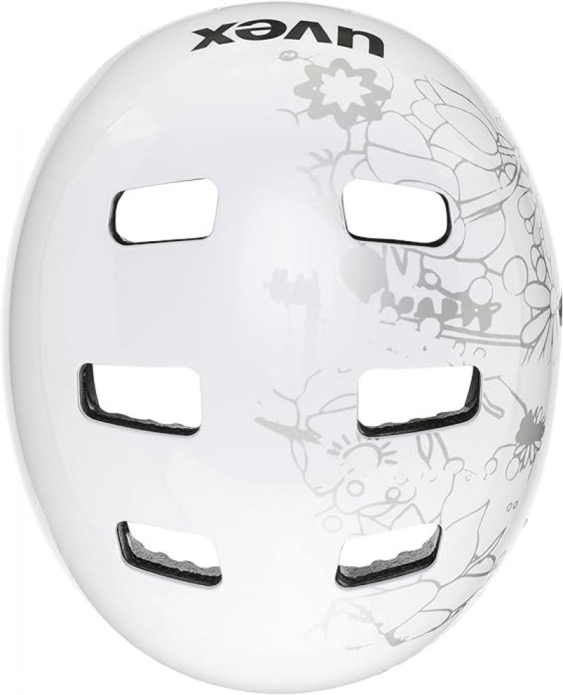 uvex kid 3 Kinderhelm 51-55 cm - White Flower Black