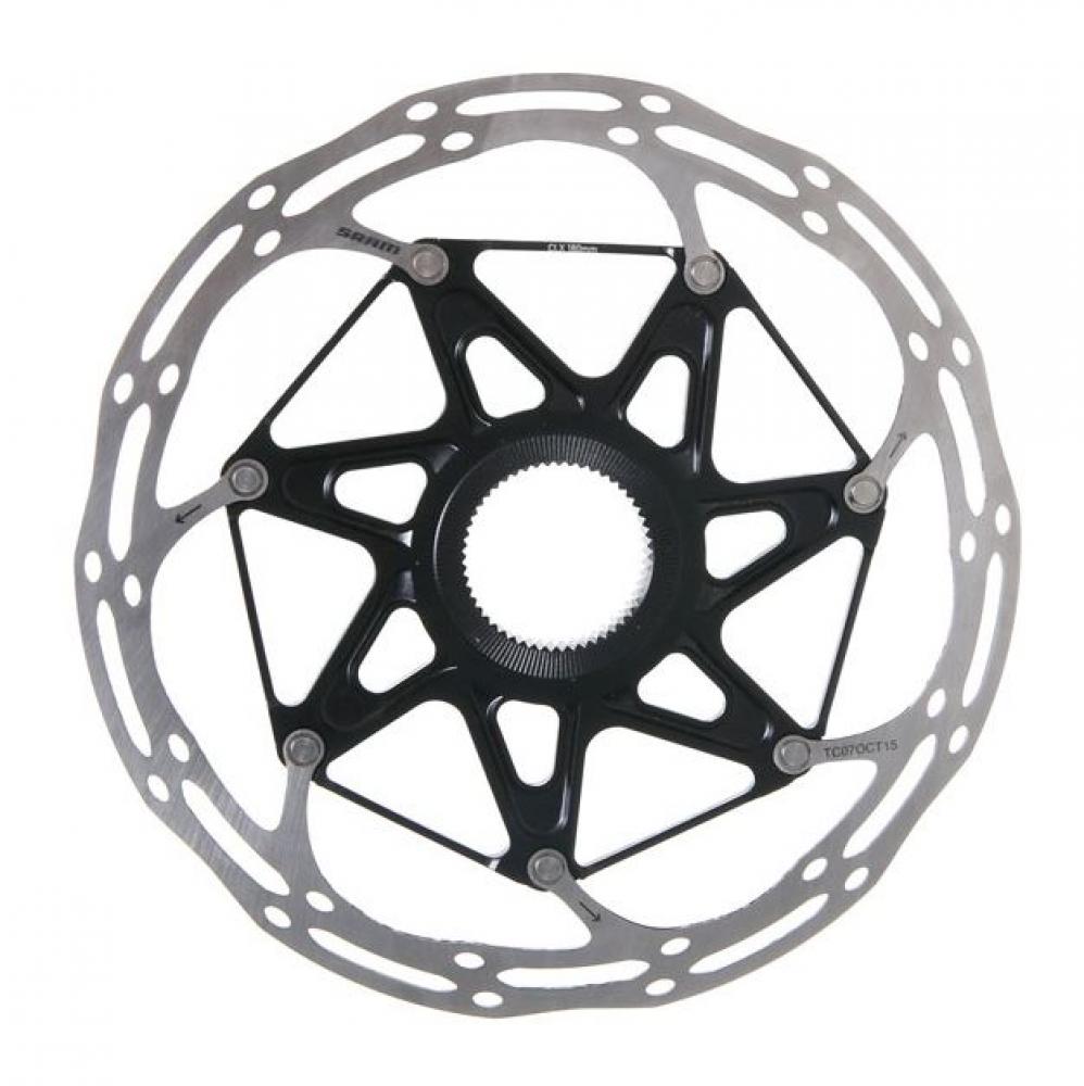 SRAM, Bremsscheibe, Centerline Rounded, Centerlock, 180mm, zweiteilig, schwarz, abgerundetes Profil