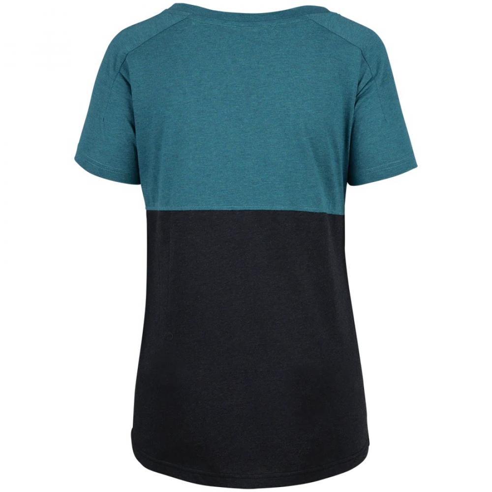 IXS Sports Division iXS Flow Girls Mountain Tech Tee KM Everglade/Black - atmungsaktives Bike-Shirt