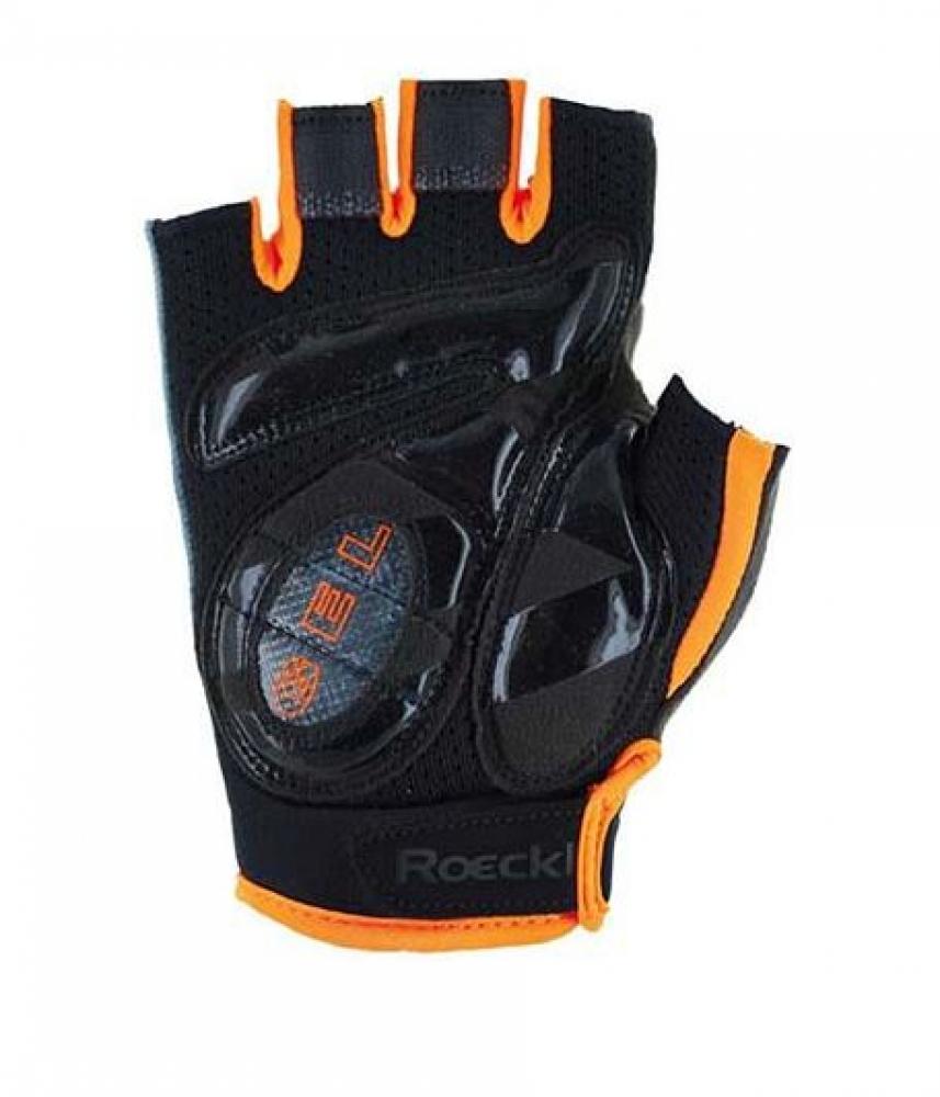 Roeckl Sports High Performance Bike Fingerhandschuhe Isera (hurricane grey/fluo orange) Größe 8